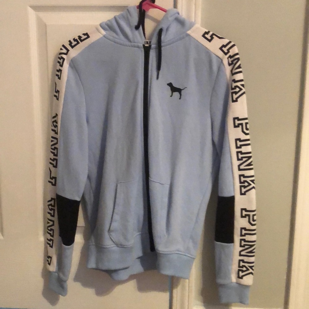 Pink zip up sweatshirt